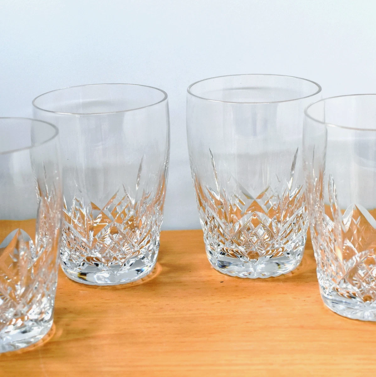 Stuart Crystal GLENGARRY Tumbler Glasses Set of 6, 200ml. 9cm, England, signed