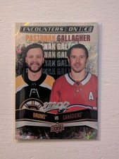 2021-22 Upper Deck MVP Encounters on Ice Pastrnak vs Gallagher Insert NHL NM-MT