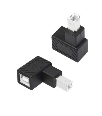 2 Pack USB 2.0 Type B Printer Adapter 90 Degree Male to Female Scanner HDD