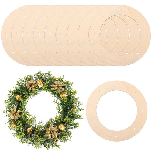 20 Pack Wooden Wreath Frames Form Rings 12 Inch Wood Rings for Crafts Hanging...