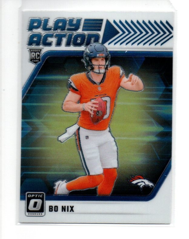2024 Panini Donruss Optic - Play Action Bo Nix #6 (RC) Denver Broncos