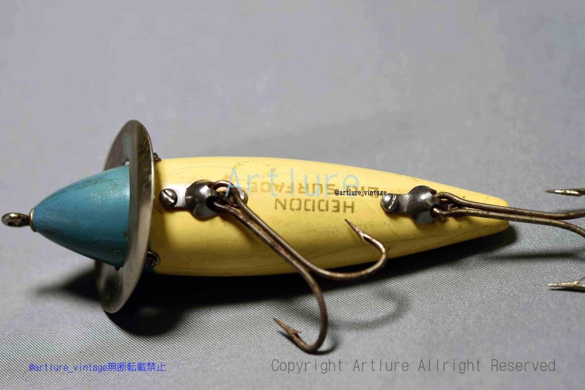 Vintage Wooden Lure Heddon 210 Surface 6769-58 Usa Made