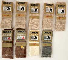 9 pks CARON Pre- Cut Rug Yarn Acrylic by Monsanto 4 Colors Latch  Hook Crafts