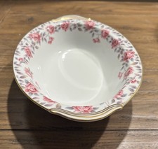 Vintage Noritake Rosewood 5107 Oval Vegetable Bowl Pink Roses Gold Trim