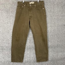 Levi’S 550 Men’S Made In Usa Green Baggy Fit Casual Jeans Pants 32X28