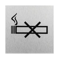 Aluminium TüRschild Bild Rauchen Verboten - 120X120Mm