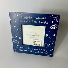 Lasercraft Baby Nursery Picture Photo Frame 3.5x3.5 Star Light Star Bright Blue