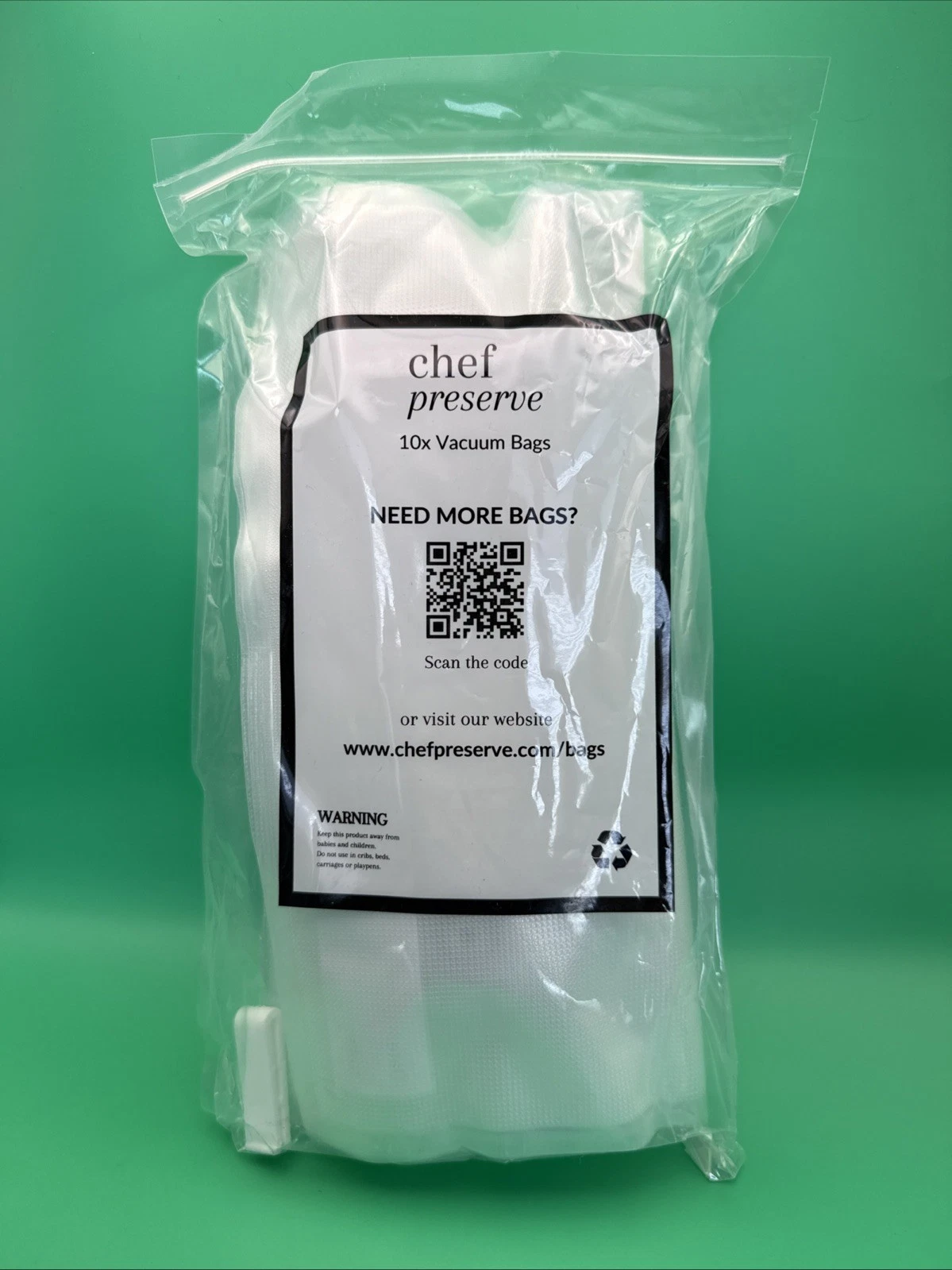 Chef Preserve Vacuum Bags 10 Medium Bags (10x11 in) NIP Free Shipping