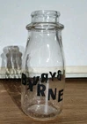 VINTAGE  BYRNE Half Pint Glass Milk Bottle