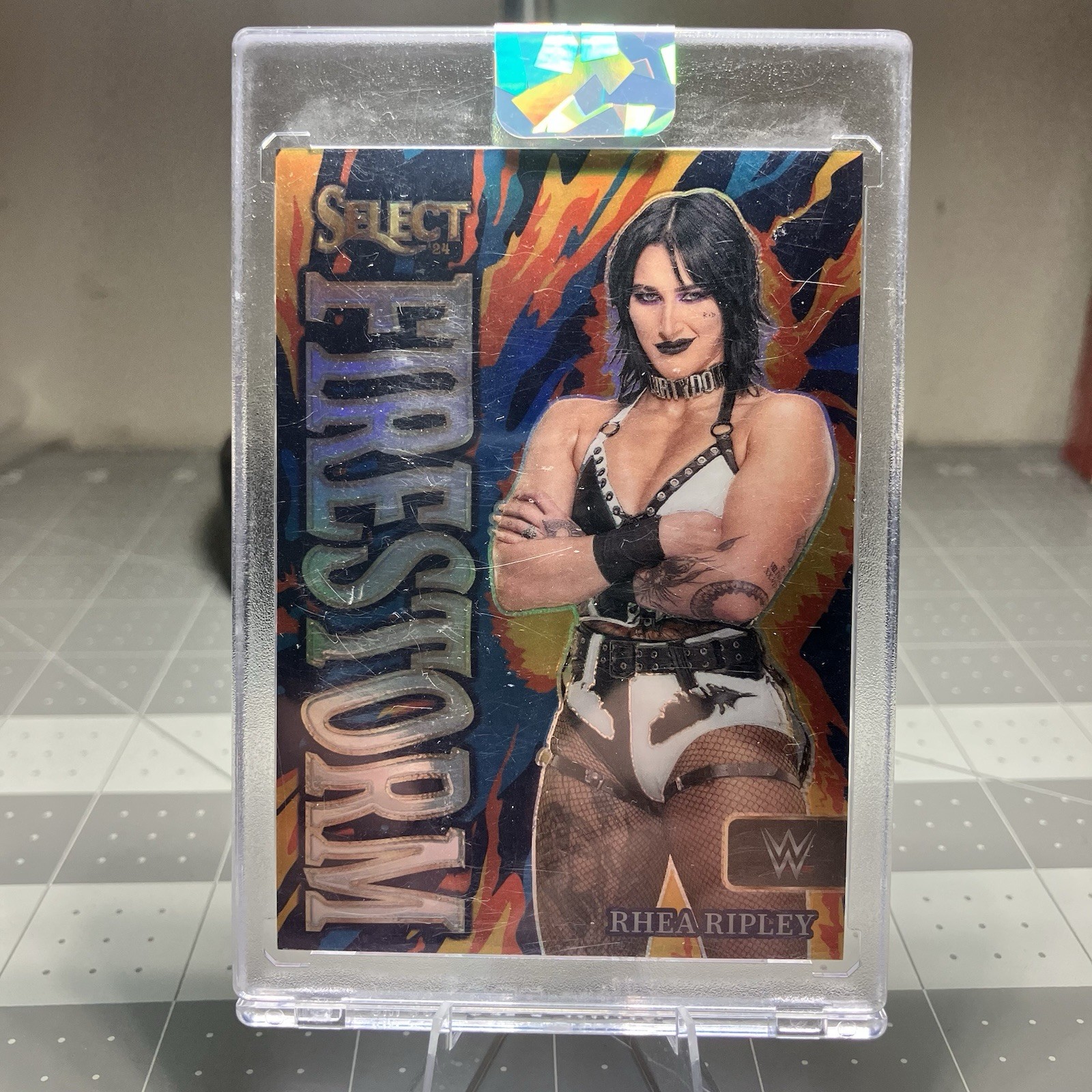 2024 Panini Select Rhea Ripley Firestorm Case Hit SSP #4 WWE
