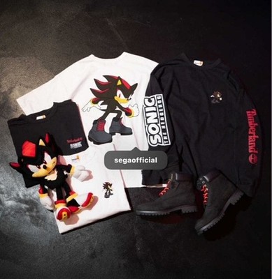 Timberland Sonic Tシャツ Lサイズ ブラック Timberland x Shadow the Hedgehog T-Shirt+Long Sleeve Set of 2 XL