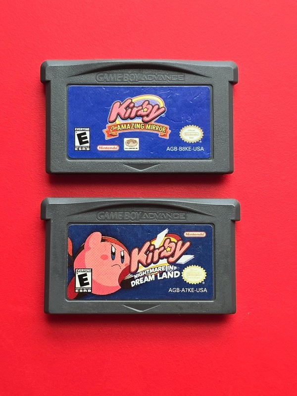 Kirby Dream Land & Amazing Mirror Nintendo Game Boy Advance Authentic Saves