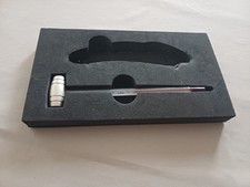 Thermomètre de mesure en verre gradué avec embout rouge, étui mousse