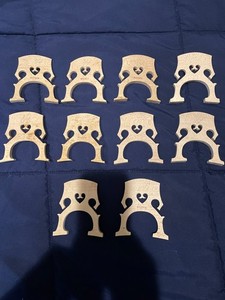 BAUSCH Cello BRIDGES 3/4 size Partially FITTED LOT of 10 Maple GERMAN-Made