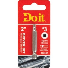 Do it #3 Square Recess 2 In. Power Screwdriver Bit 306001DB SIM Supply, Inc.