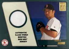 Hideo Nomo 2001 Topps Game Worn Jersey Card Red Sox