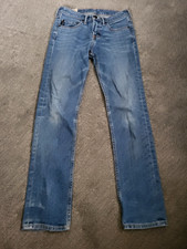 Boy's Abercrombie Slim Fit Straight Leg Medium Faded Denim Jeans Size 16 28x29