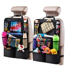 Backseat Car Organizer, Kick Mats Back Seat Protector with Touch Screen