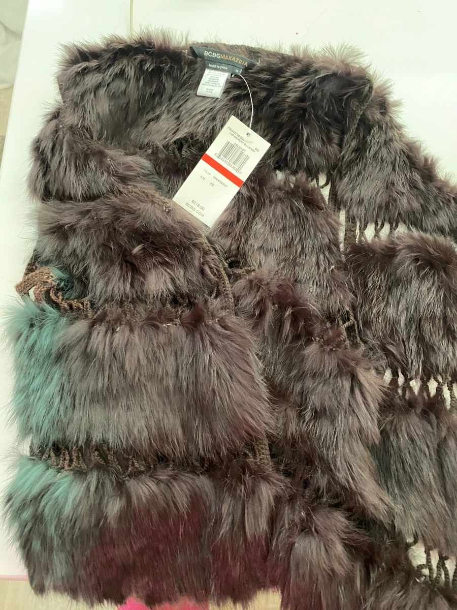 Gilet Asymétrique BCBG Max Azria Marron Taille XS - Occasion Très Bon état