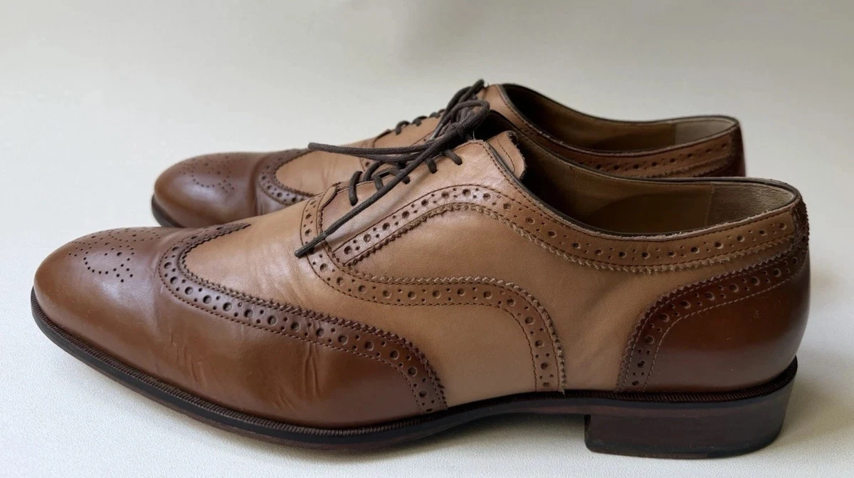 Johnston and Murphy Men 9 Brown Leather Round Toe Oxford Lace‎ Up Old Money Shoe Amazon.com | Johnston & Murphy Men main image 2