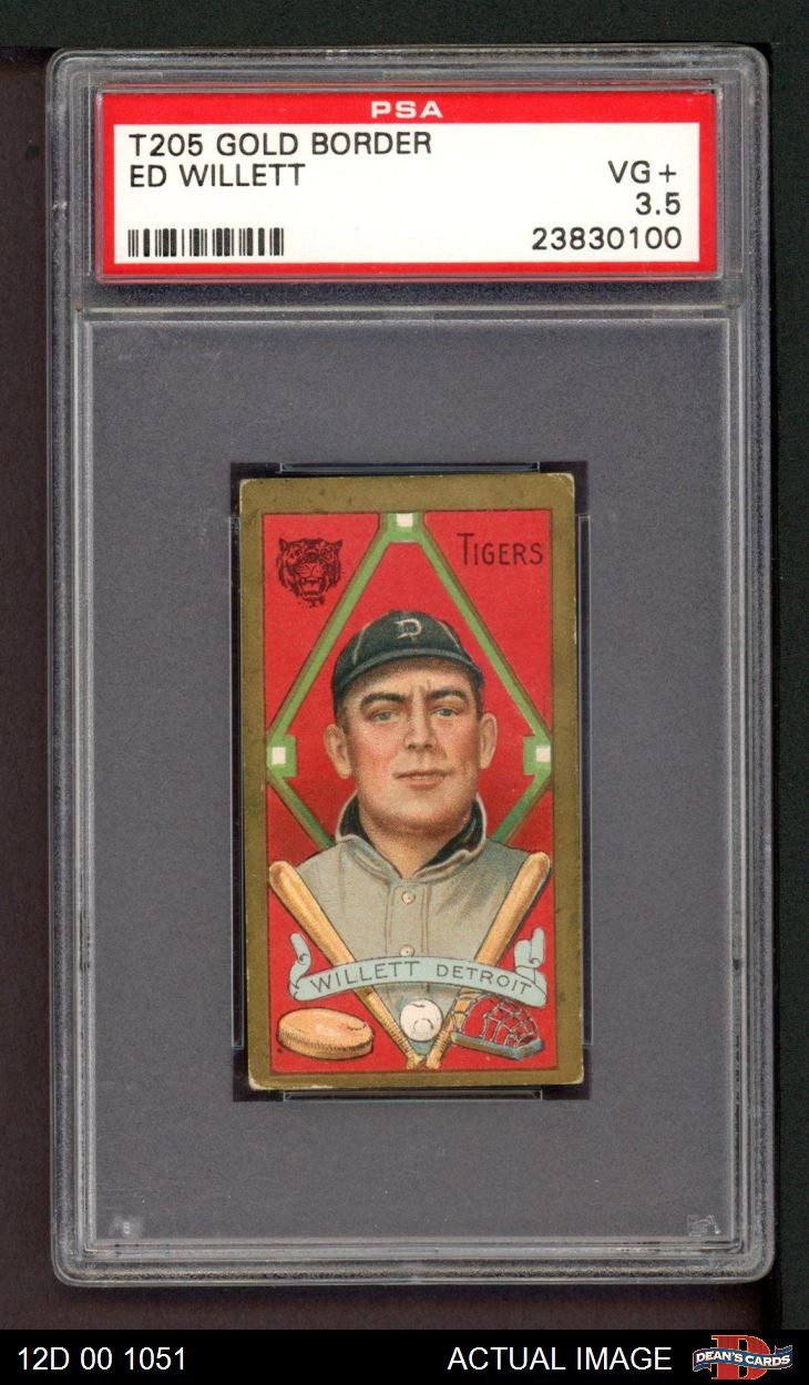 1911 T205 Ed Willett Tigers PSA 3.5 - VG+