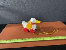 Brio Wooden Pull Along Duck   Moving Wings  Head, Classic Toy