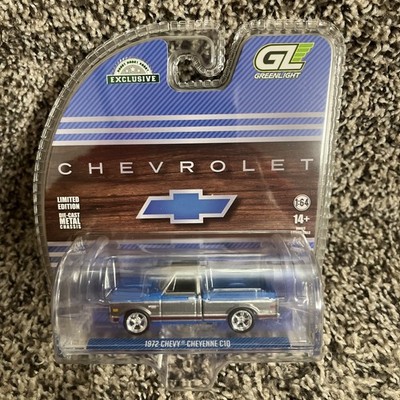 1:64 Greenlight 1972 Chevy Cheyenne C10 Short Bed Blue Hobby Exclusive NEW!!