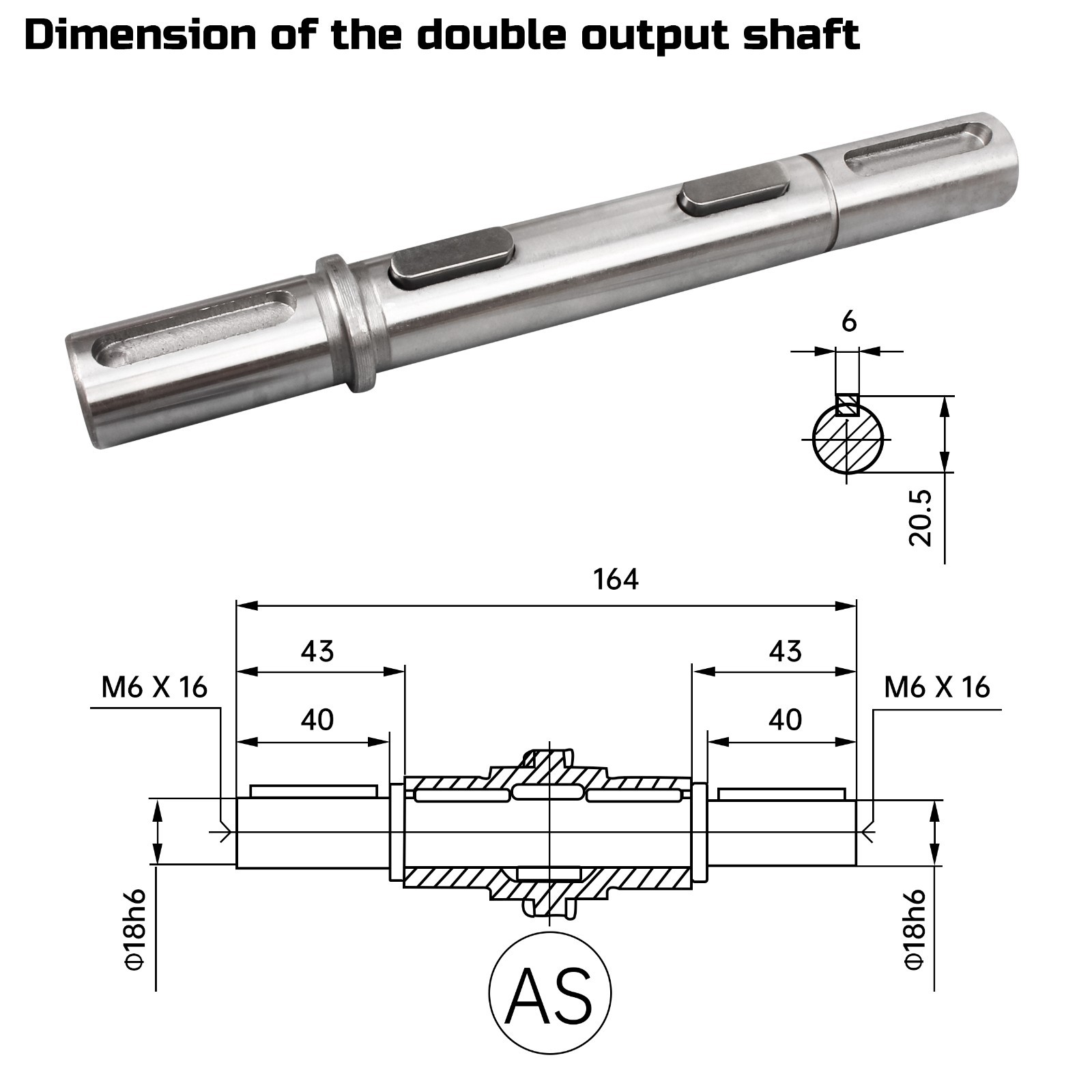 【US】Output Shaft Diameter 18mm for Worm Reducer Gearbox NMRV040 Nema34 Stepper