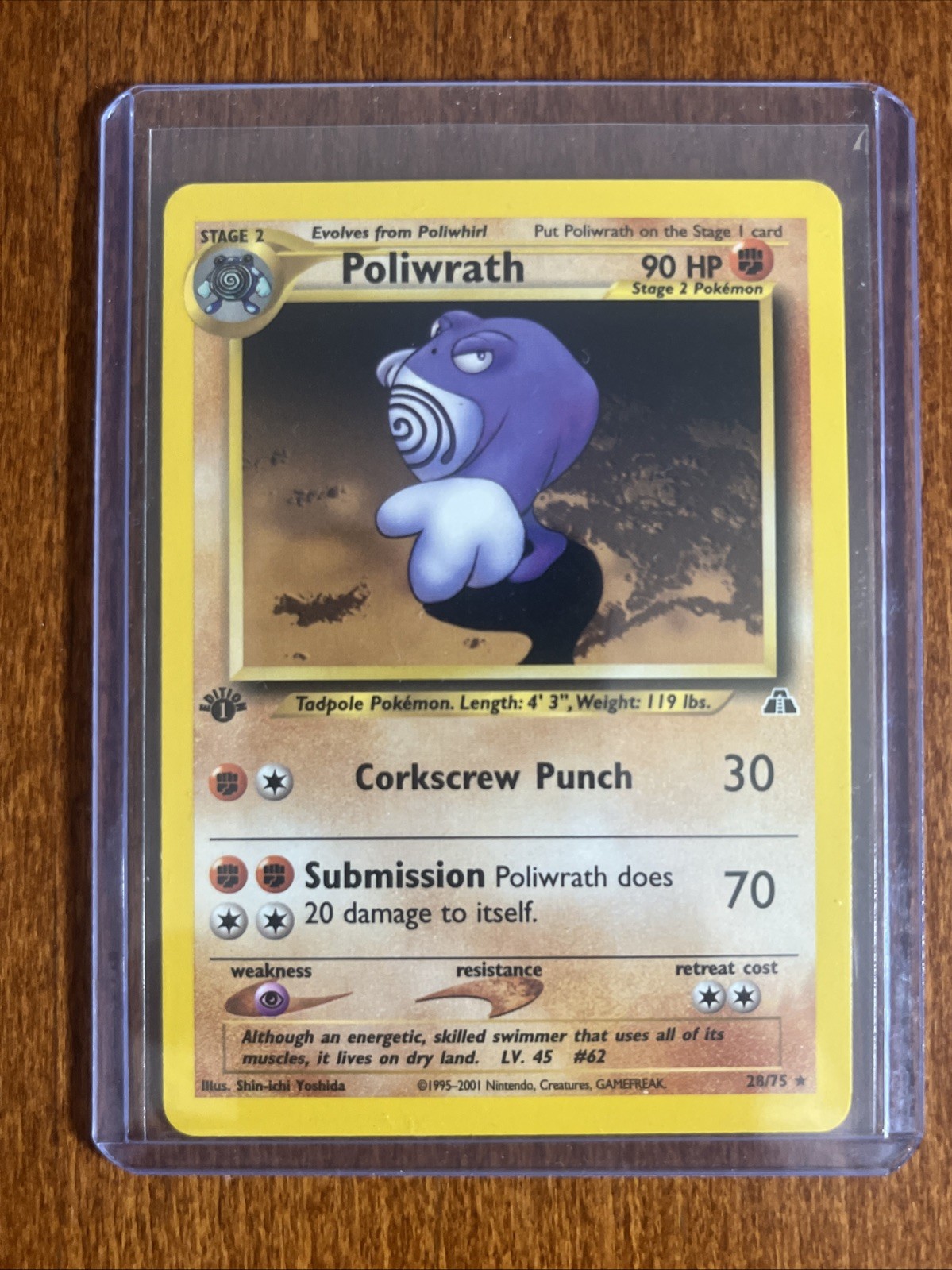 [LP+/NM] 2001 Pokemon Neo Discovery Poliwrath 1st Edition #28/75 Rare
