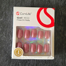 CurvLife Press-On N&auml;gel Rose Aurora &ndash; S Squoval NEU  und unbenutzt