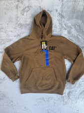 CAT Caterpillar Men Hooded Heavy Construction Equipment Hoodie Sweatshirt Sz L