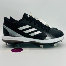 Adidas Women's PureHustle 2 Metal Softball Cleats Black/Silver H00984 Size 8