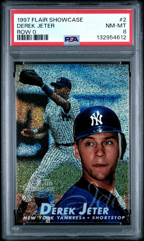 1997 Flair Showcase #2 Derek Jeter Row 0 PSA 8