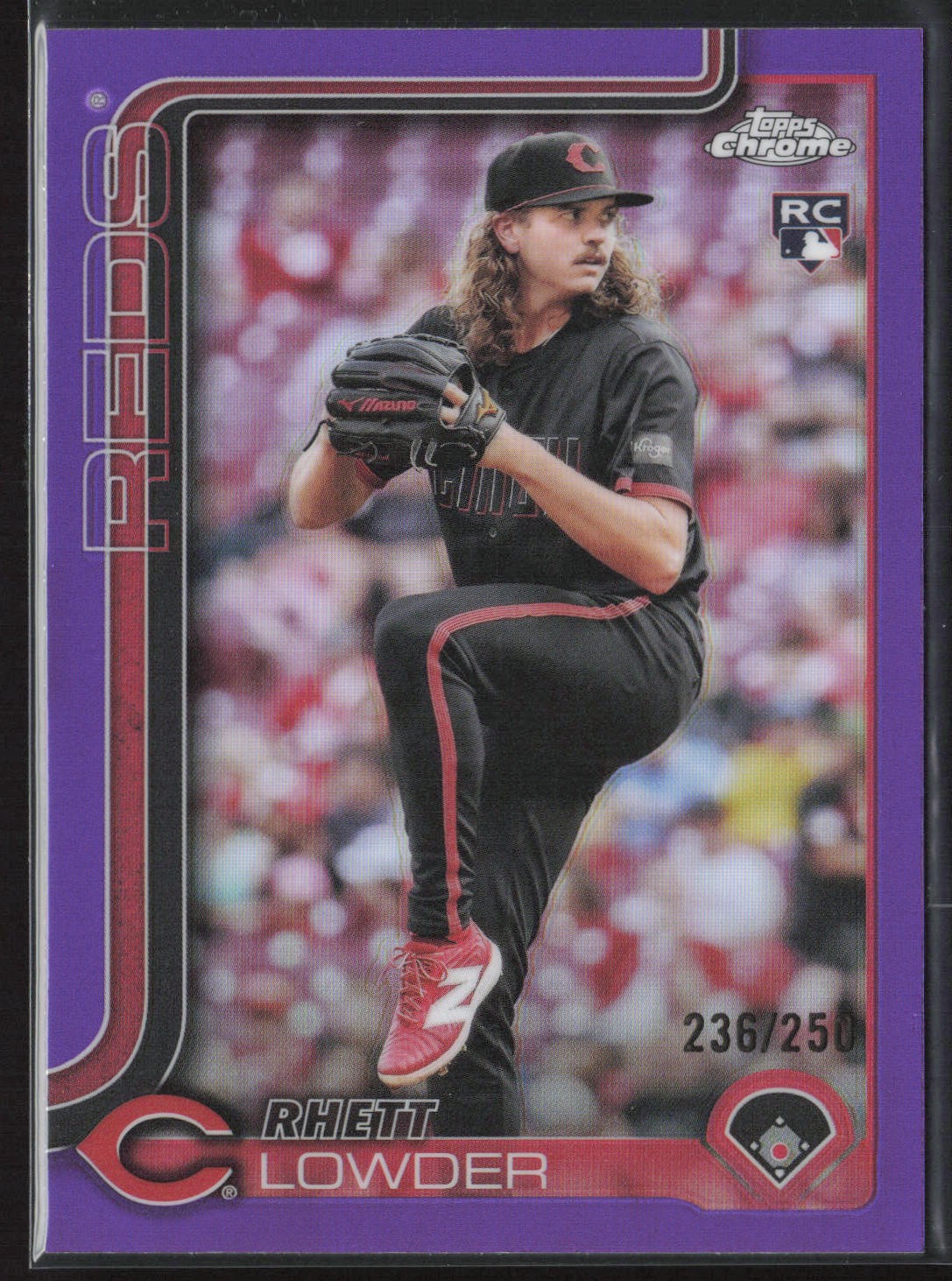 2025 Topps Chrome #147 Rhett Lowder Purple Refractor #/250 Rookie RC