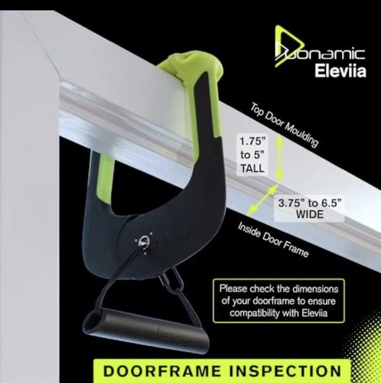 Duonamic Eleviia Neutral Grip Pull up Handles - Portable Pull up Bar for 4