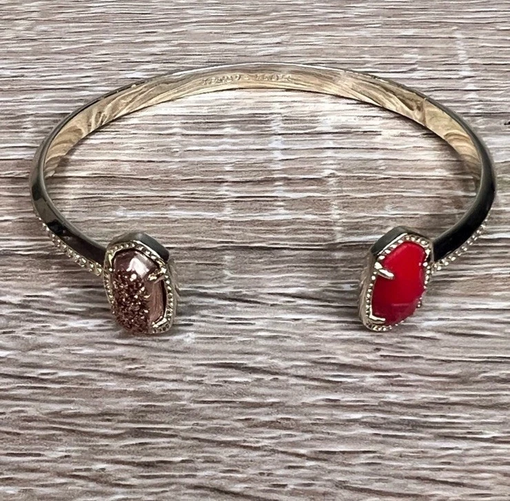 "Brazalete brazalete Kendra Scott Elton, tono dorado, oro rosa y rojo 5,75""" Foto 4 de 4