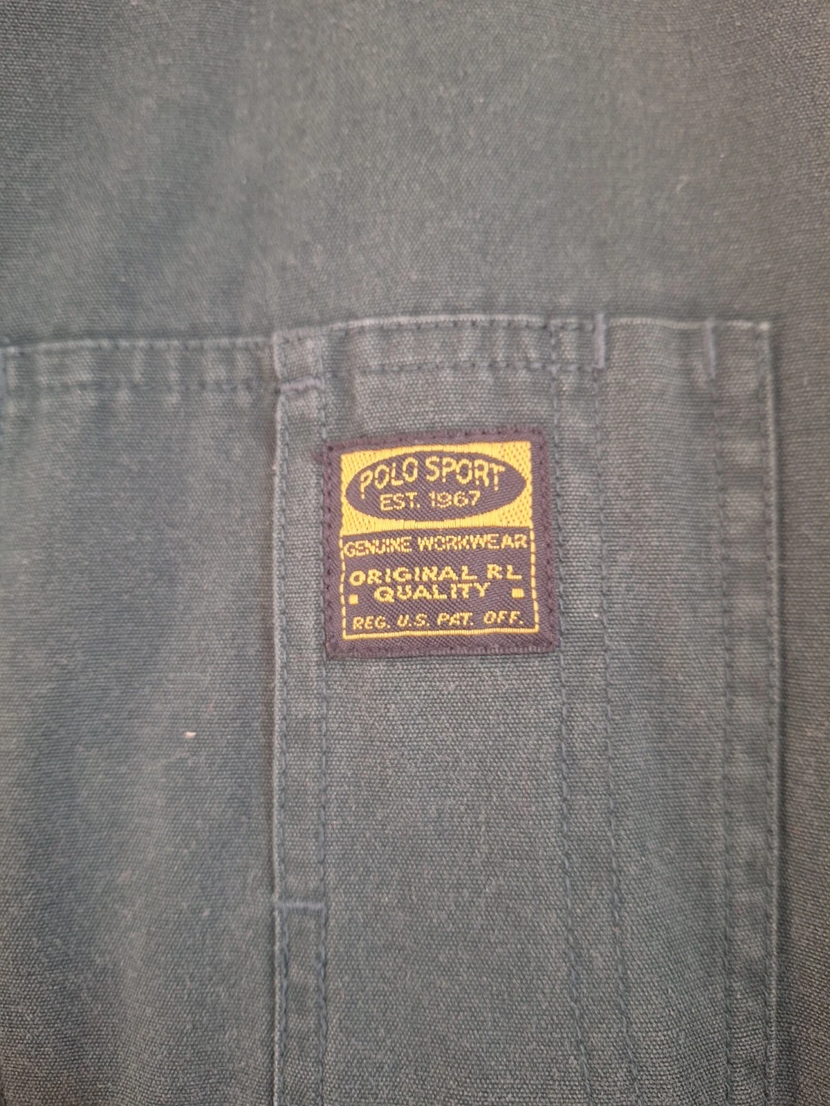 Vintage Polo Sport Workwear Chore Jacket Forest Green Size L Stadium Sportsman - product detail image 2