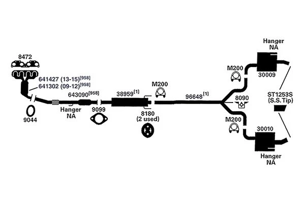 For Nissan Altima 2002-2015 AP Exhaust 8090 Exhaust Hanger Foto 2 de 4