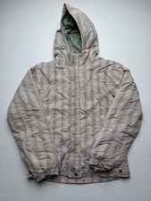 Columbia Ski Jacket Youth 14/16 Green Check Hooded Insulated Winter Snow