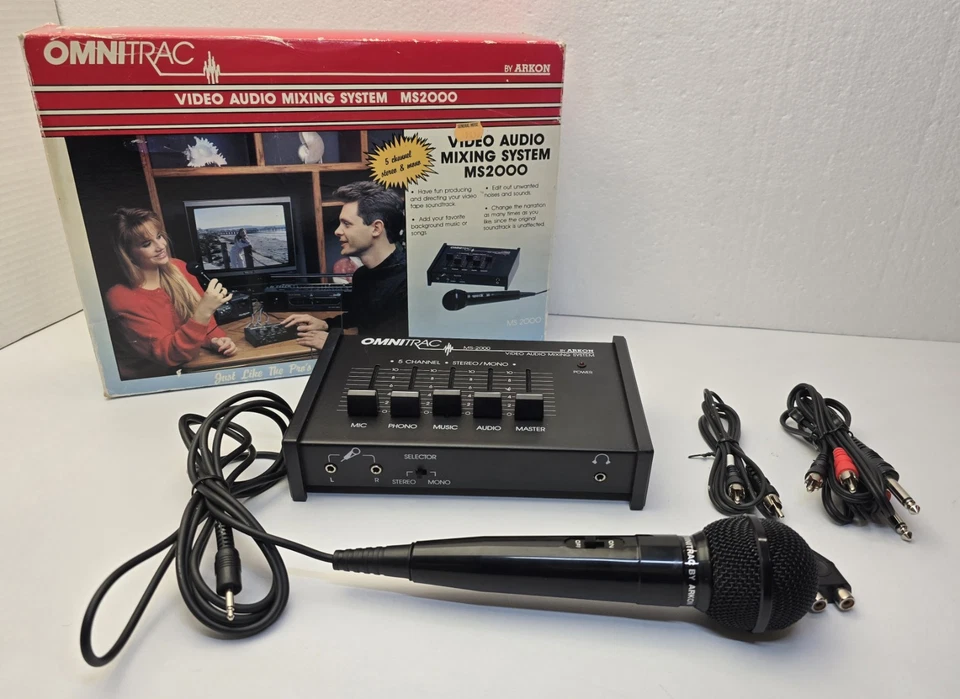 Omnitrac MS2000 Video Audio Mixing System by Arkon 5 Channel Mixer In UNTESTED - Image 3 of 4