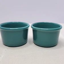 Chantal Ramekins Set of 2 Emerald Green 1 Cup Smooth Rolled Edge Bakeware