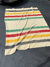 Vintage All Wool Striped Hunting Native Trader Blanket