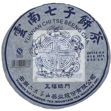 Pu-erh tea,2011,SIX FAMOUS TEA MOUNTAIN,Five Blessings,357,Raw