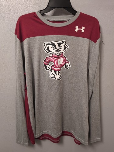 Under Armour Heatgear Wisconsin Badgers Langarmshirt Gr. XL