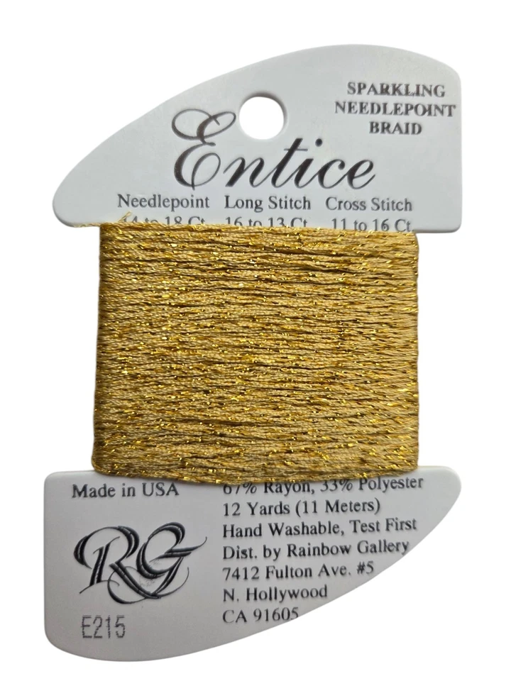 Rainbow Gallery Entice Sparkling Needlepoint Braid Lot of 3 Stitching Thread - Image 4 of 4