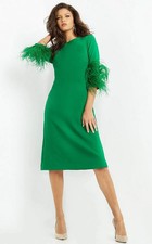 Jovani Feathered Sleeve Dress