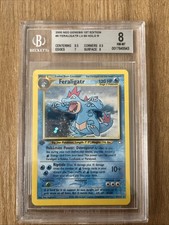 2000 Neo Genesis 1st Edition #5 Feraligatr Holo #Beckett 8 NM-MT