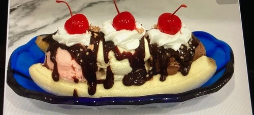 Two Cobalt Blue Glass Anchor Hocking Vintage Banana Split Boats Relish Dishes 8"