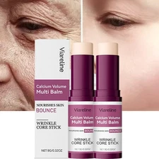 2Pcs Calcium Multi Balm, Calcium Volume Multi Balm Wrinkle Core Stick Moisturing