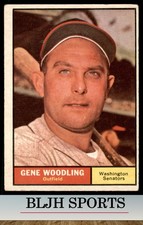 1961 Topps #275 Gene Woodling Washington Senators (see pics)